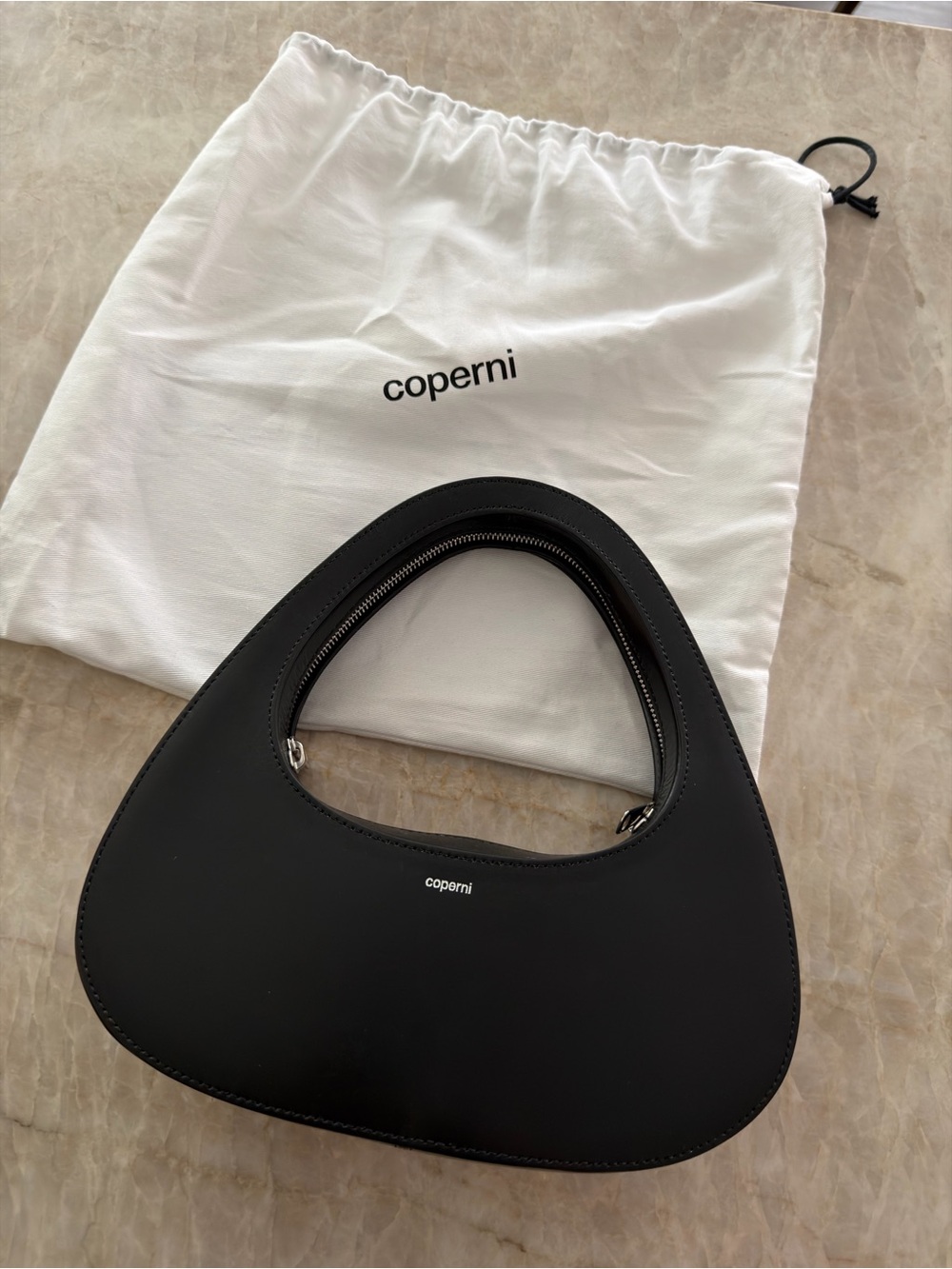 Coperni Black Top-Handle Shoulder Bag